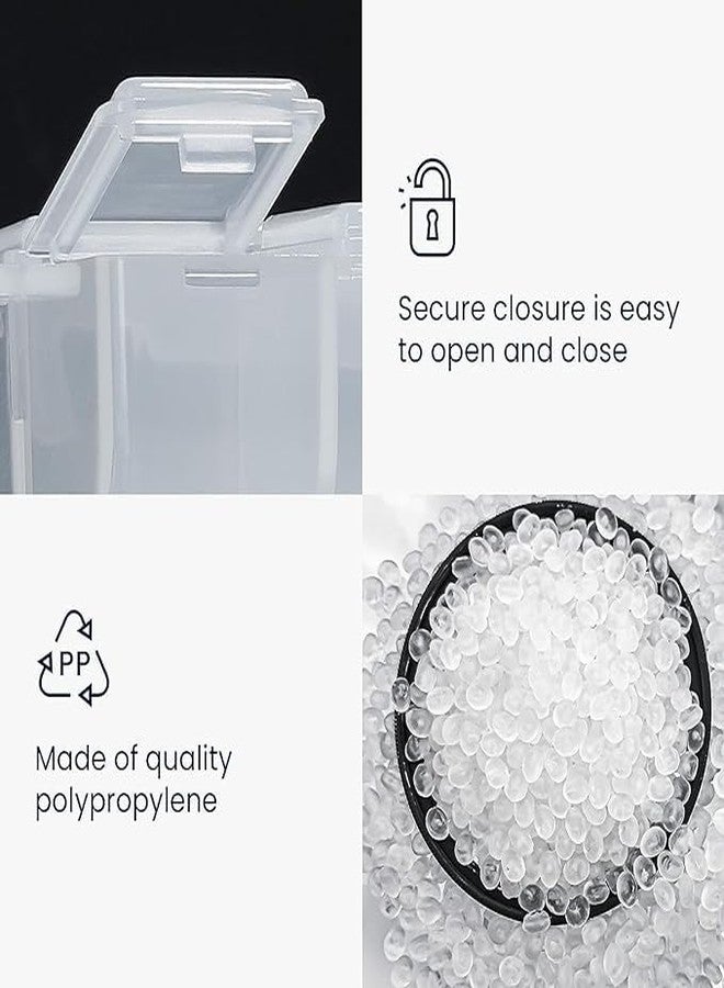 JAMBUVANTI Transparent Pill Box, Portable Medicine Box, 6 Compartments, Modern, Sleek, Contemporary, Functional, 8 x 6 x 1.5 cm - Image 2